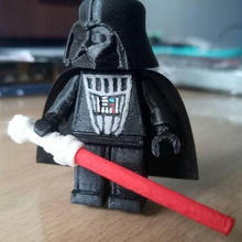 Lego Darth Vader ölçek 1 star savaşlar mini figür tamamen işlevsel 3d print model - Mito3D