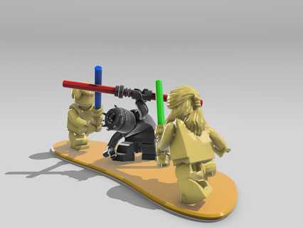 Lego doble destinos estrella guerras obi wan qui gon darth mazo pálido 3d print model - Mito3D