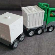 lego duplo container trailer dpd 3d print model - Mito3D