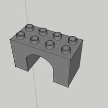 lego duplo rond type de tunnel la partie jeu jouet 3d print model - Mito3D