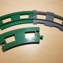 lego duplo train track curved full size game construction toys 3d print model - Mito3D