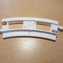 lego duplo pista de tren curva la mitad tamaño juego juguetes construcción 3d print model - Mito3D