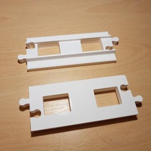 lego duplo tren de vía recta tamaño completo juego juguetes construcción 3d print model - Mito3D