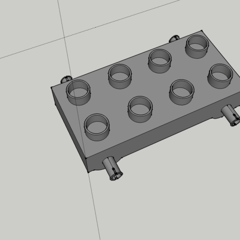 lego duplo ruota stand supporto per la gioco auto giocattolo mc queen flash arte 3D print model - Mito3D