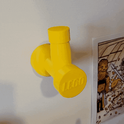 lego wasserhahn mantel aufhänger mauer spielzeug schlafzimmer 3d print model - Mito3D