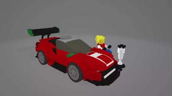 Lego Ferrari 488 gt3 hız şampiyonlar 75886 3d model yarış araba 3d print model - Mito3D