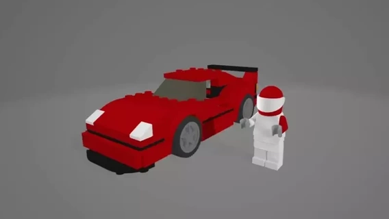 Lego Ferrari f40 concorrência Rapidez campeões 75890 3d modelo carro 3d print model - Mito3D