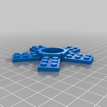 lego fidget spinner & hex nut brick customized toy 3d print model - Mito3D