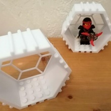 Lego Figur Anzeige Bienenstock Modul Figuren 3d print model - Mito3D