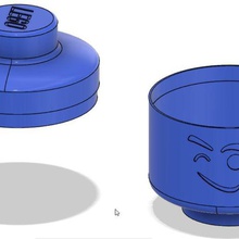 lego Kopf-box - wink gadget Kopf box 3d print model - Mito3D