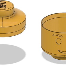 lego boîte tête gadget la 3d print model - Mito3D