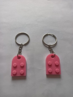 lego heart keychain key rings keychan 3d print model - Mito3D