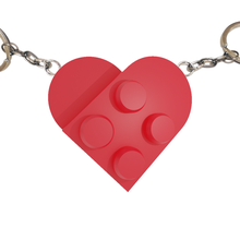 Lego corazón san valentin día llave anillo Moda San Valentin amor amistad llavero 3d print model - Mito3D
