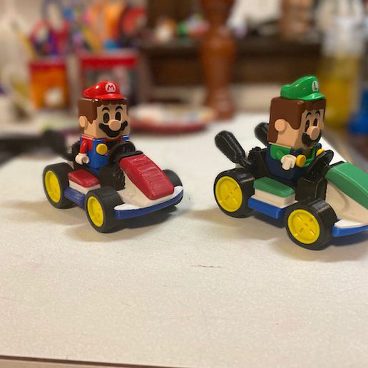 Lego Mario kart standard gioco giocattolo 3D print model - Mito3D