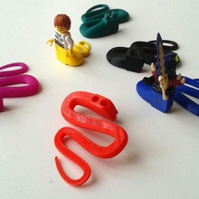 lego minifig uyumlu yılan kuyruğu oyun inşaat oyuncaklar kuyruk minifigure 3d print model - Mito3D