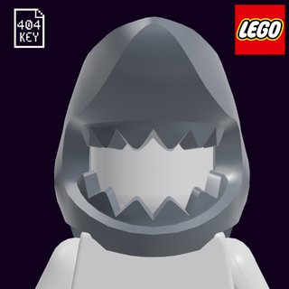 lego figurine couvre chef masque requin tête lego lego figurine lego costume faible poly 3d print model - Mito3D