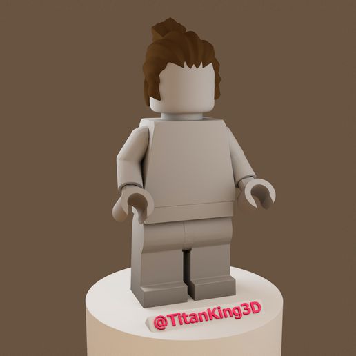 Lego minifigure samurai capelli arte minifig personalizzare figurina 3D print model - Mito3D