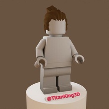 Lego Minifigur Samurai Haar Kunst anpassen Figur 3d print model - Mito3D
