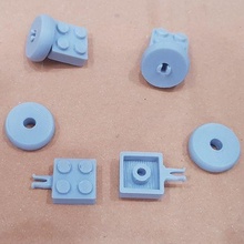 Lego parti montare wheel2 ruota 3d print model - Mito3D