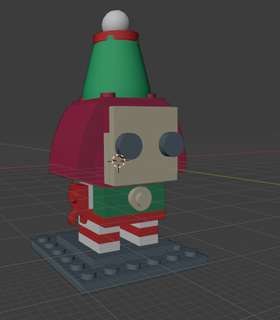 Lego peri uçak tekne Noel takvim kar ren geyiği hediye geliş Brickheadz lutin elf Baba madde Klaus fındıkkıran anne köknar ağaç 3d print model - Mito3D