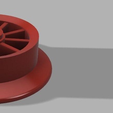 lego red train wheel 70s game cult motor railway rims 3d print model - Mito3D