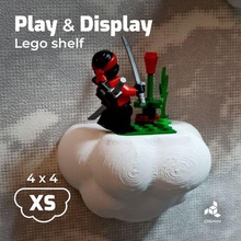 lego shelf - cloud xs toy toys playful fun wall playing play display 3d print model - Mito3D