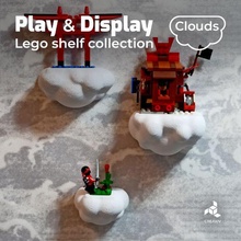 lego shelves - cloud collection toy toys playful fun wall playing play display 3d print model - Mito3D