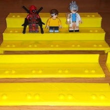 Lego estadio lateral juego personalizador minifig estante soporte construcción juguetes 3d print model - Mito3D