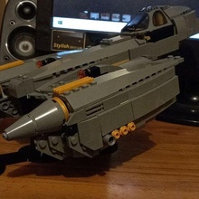 lego star wars support general grevious starfighter exhibitor ships display toys booth 3d print model - Mito3D