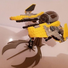 lego star wars support jedi interceptor exhibitor ships display toys 3d print model - Mito3D