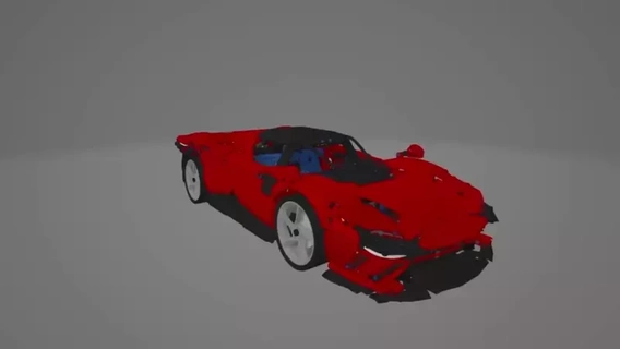 lego technique Ferrari Daytona sp3 42143 3d modèle voiture course 3d print model - Mito3D
