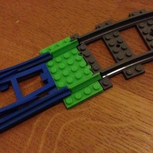 Lego traccia adattatore blu gray area 9v rc energia funzioni zona brani treno costruzione_giocattoli 3d print model - Mito3D