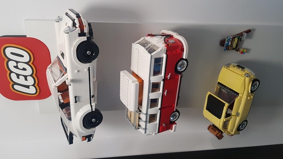 Lego parete montare vw camper furgone t1 10220 wall mount Schermo giocattolo casa collezione legocreator veicoli macchina 3d print model - Mito3D