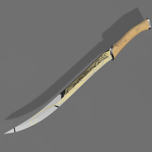 legolas punhal senhor argolas espada duende elfo fantasia 3D print model - Mito3D