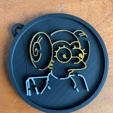 leia Simpson chaveiro moda chave Estrela guerras marge Simpsons Princesa 3d print model - Mito3D