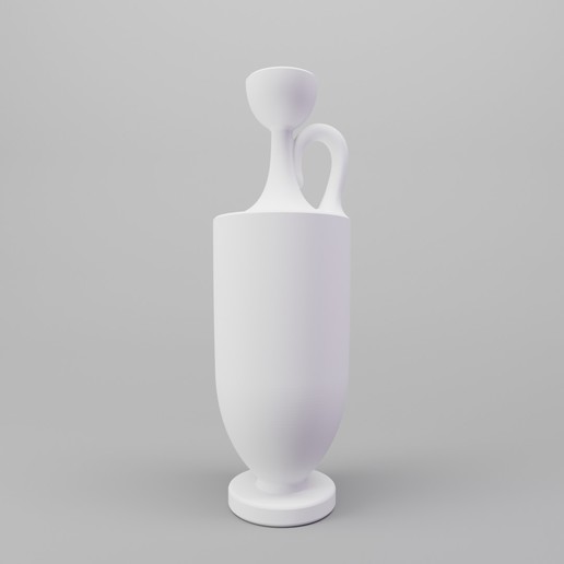 lekythos ancient greek pottery form home oil flask athenian 3D print model - Mito3D