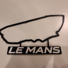 lemans track map nameplate wall art 3d print model - Mito3D