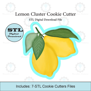 citron grappe biscuit coupeur stl fichier coupeurs 3d print model - Mito3D