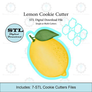 lemon cookie cutter multi stl file cutters 3d print model - Mito3D