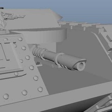 lemon roose - hull weapons art models twin heavy stubber tank leman russ lascannon flamer bolter 3d print model - Mito3D