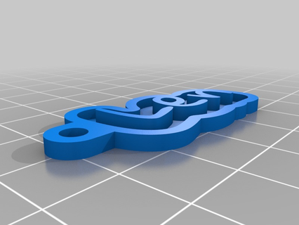 len angepasst Schlüsselanhänger Schmuck Schlüssel 3d print model - Mito3D