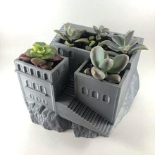 lenami pot planter cube art mini garder desktop flowerpot 3d print model - Mito3D