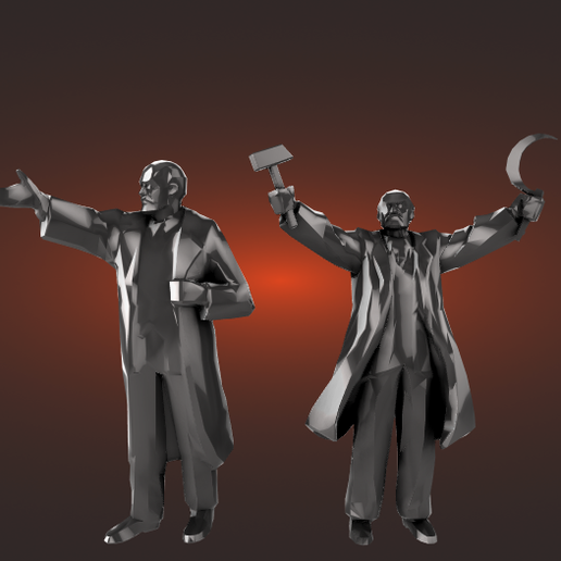 lénine statue 3D print model - Mito3D