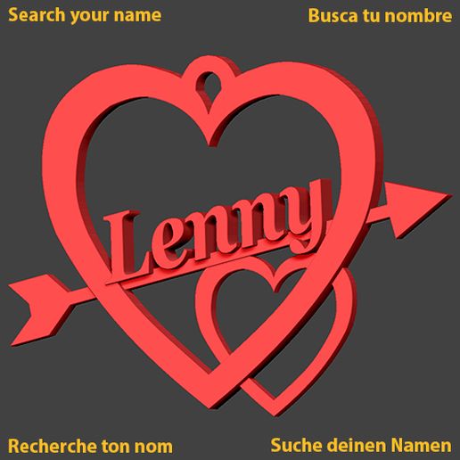 lenny heart cupid love amour saint valentin jch liebe saint-valentin valentine valentine's amoureux in day 3D print model - Mito3D