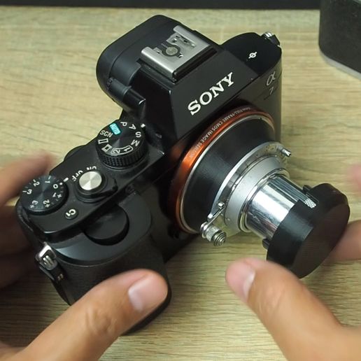 lentille adaptateur ltm l39 pliant Sony monter nex gadget photographie leica 3D print model - Mito3D