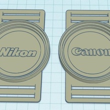 tapa de la lente nikon-canon 55-58-62 mm art parte arriba realeza 3d print model - Mito3D
