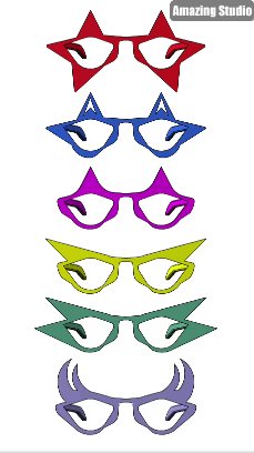 lentilles carnaval masque Jeu lunettes 3D print model - Mito3D