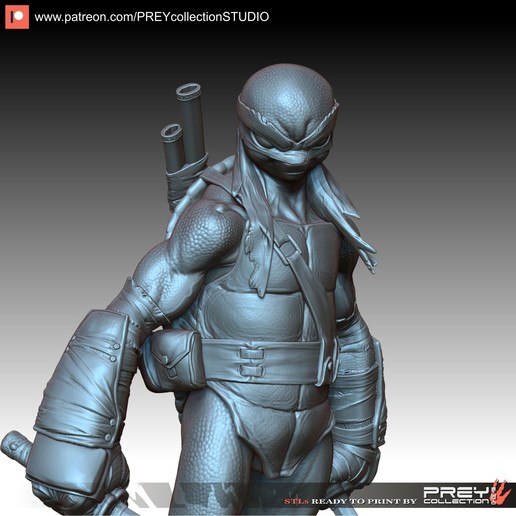 leo échelle de 1 à 10 jeu figure mutant fantazy futuriste la statue sculpture les miniatures figurines tmnt mutation bête 3D print model - Mito3D