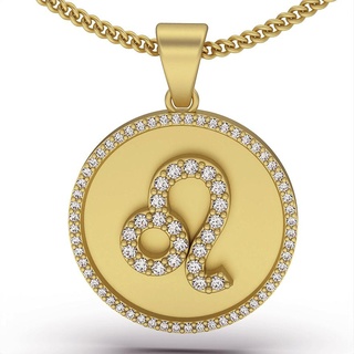 leo lion zodiac pendant silver gold jewelry printable 3d model trend fashion design zbrush tiger 3d print model - Mito3D