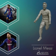 Leo Messi 3d heykel Yazdır model tekne Futbol insan baş büst Sanat heykeller 3d print model - Mito3D